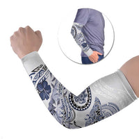 Polynesian Manta Ray Arm Sleeves Blue Floral Turtle Tattoo - Polynesian Pride