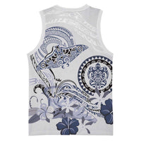 Polynesian Manta Ray Basketball Jersey Blue Floral Turtle Tattoo LT9 - Polynesian Pride