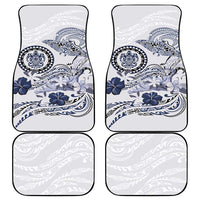 Polynesian Manta Ray Car Mats Blue Floral Turtle Tattoo LT9 - Polynesian Pride