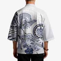 Polynesian Manta Ray Kimono Blue Floral Turtle Tattoo - Polynesian Pride