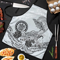 Polynesian Manta Ray Apron Gray Floral Turtle Tattoo LT9 Gray - Polynesian Pride