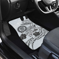 Polynesian Manta Ray Car Mats Gray Floral Turtle Tattoo LT9 - Polynesian Pride