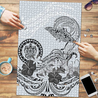 Polynesian Manta Ray Puzzle Gray Floral Turtle Tattoo LT9 Gray - Polynesian Pride