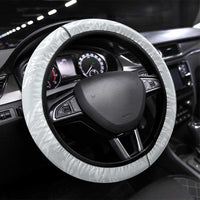 Polynesian Manta Ray Steering Wheel Cover Gray Floral Turtle Tattoo LT9 Universal Fit Gray - Polynesian Pride