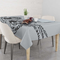 Polynesian Manta Ray Tablecloth Gray Floral Turtle Tattoo LT9 - Polynesian Pride