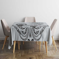 Polynesian Manta Ray Tablecloth Gray Floral Turtle Tattoo LT9 - Polynesian Pride