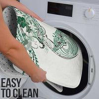 Polynesian Manta Ray Bathroom Set Green Floral Turtle Tattoo - Polynesian Pride