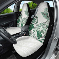 Polynesian Manta Ray Car Seat Cover Green Floral Turtle Tattoo - Polynesian Pride