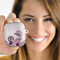 Polynesian Manta Ray AirPods Case Pink Floral Turtle Tattoo LT9 - Polynesian Pride
