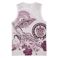 Polynesian Manta Ray Basketball Jersey Pink Floral Turtle Tattoo LT9 - Polynesian Pride