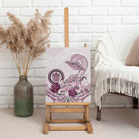 Polynesian Manta Ray Canvas Wall Art Pink Floral Turtle Tattoo LT9 - Polynesian Pride