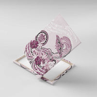 Polynesian Manta Ray Canvas Wall Art Pink Floral Turtle Tattoo LT9 With Frame Pink - Polynesian Pride
