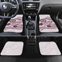 Polynesian Manta Ray Car Mats Pink Floral Turtle Tattoo LT9 Set 4pcs Pink - Polynesian Pride