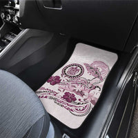 Polynesian Manta Ray Car Mats Pink Floral Turtle Tattoo LT9 - Polynesian Pride