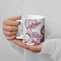 Polynesian Manta Ray Ceramic Mug Pink Floral Turtle Tattoo LT9 - Polynesian Pride