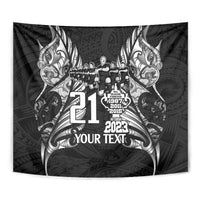 Custom New Zealand Rugby Tapestry Black Haka Dance With NZ Champions History LT9 - Polynesian Pride