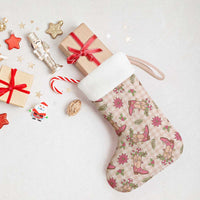 Beige Paniolo Palaka Hawaiian Cowgirl Christmas Stocking - Polynesian Pride