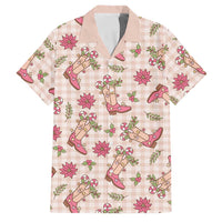 Beige Paniolo Palaka Hawaiian Cowgirl Christmas Family Matching Puletasi and Hawaiian Shirt - Polynesian Pride