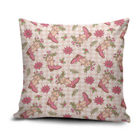 Beige Paniolo Palaka Hawaiian Cowgirl Christmas Pillow Cover - Polynesian Pride