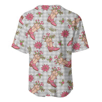 Gray Paniolo Palaka Hawaiian Cowgirl Christmas Baseball Jersey LT9 - Polynesian Pride