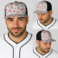 Gray Paniolo Palaka Hawaiian Cowgirl Christmas Baseball Net Cap LT9 - Polynesian Pride