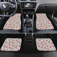 Gray Paniolo Palaka Hawaiian Cowgirl Christmas Car Mats - Polynesian Pride