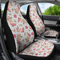 Gray Paniolo Palaka Hawaiian Cowgirl Christmas Car Seat Cover LT9 - Polynesian Pride