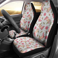 Gray Paniolo Palaka Hawaiian Cowgirl Christmas Car Seat Cover LT9 - Polynesian Pride
