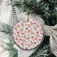 Gray Paniolo Palaka Hawaiian Cowgirl Christmas Ceramic Ornament LT9 - Polynesian Pride