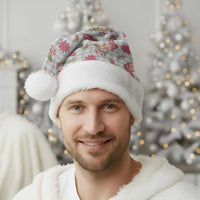 Gray Paniolo Palaka Hawaiian Cowgirl Christmas Santa Hat - Polynesian Pride