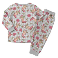Gray Paniolo Palaka Hawaiian Cowgirl Christmas Pajama Set LT9 - Polynesian Pride
