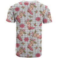 Gray Paniolo Palaka Hawaiian Cowgirl Christmas T Shirt LT9 - Polynesian Pride