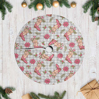 Gray Paniolo Palaka Hawaiian Cowgirl Christmas Tree Skirt LT9 Casual Gray - Polynesian Pride