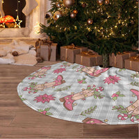 Gray Paniolo Palaka Hawaiian Cowgirl Christmas Tree Skirt LT9 - Polynesian Pride