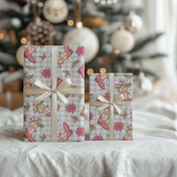 Gray Paniolo Palaka Hawaiian Cowgirl Christmas Wrapping Paper LT9 - Polynesian Pride