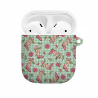 Green Paniolo Palaka Hawaiian Cowgirl Christmas AirPods Case LT9 Green - Polynesian Pride