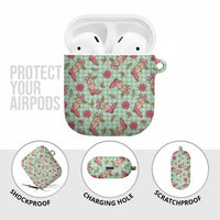 Green Paniolo Palaka Hawaiian Cowgirl Christmas AirPods Case LT9 - Polynesian Pride