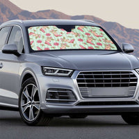 Green Paniolo Palaka Hawaiian Cowgirl Christmas Auto Sun Shade - Polynesian Pride