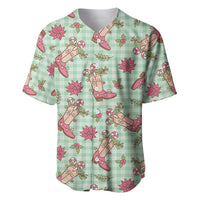 Green Paniolo Palaka Hawaiian Cowgirl Christmas Baseball Jersey LT9 Green - Polynesian Pride