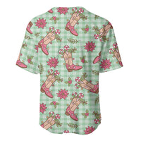 Green Paniolo Palaka Hawaiian Cowgirl Christmas Baseball Jersey LT9 - Polynesian Pride
