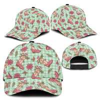 Green Paniolo Palaka Hawaiian Cowgirl Christmas Classic Cap LT9 - Polynesian Pride