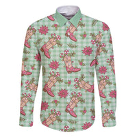 Green Paniolo Palaka Hawaiian Cowgirl Christmas Family Matching Summer Maxi Dress and Hawaiian Shirt - Polynesian Pride