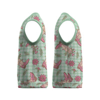 Green Paniolo Palaka Hawaiian Cowgirl Christmas Knitted V-Neck Vest LT9 - Polynesian Pride