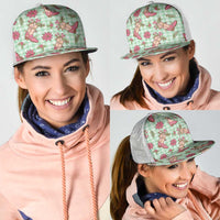 Green Paniolo Palaka Hawaiian Cowgirl Christmas Mesh Trucker Cap LT9 - Polynesian Pride