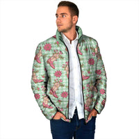 Green Paniolo Palaka Hawaiian Cowgirl Christmas Padded Jacket LT9 - Polynesian Pride