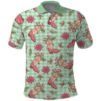 Green Paniolo Palaka Hawaiian Cowgirl Christmas Polo Shirt LT9 Green - Polynesian Pride