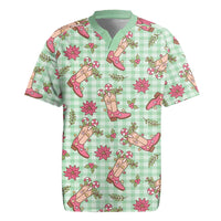 Green Paniolo Palaka Hawaiian Cowgirl Christmas Rugby Jersey LT9 Green - Polynesian Pride