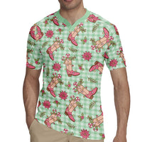 Green Paniolo Palaka Hawaiian Cowgirl Christmas Rugby Jersey LT9 - Polynesian Pride