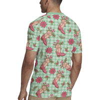 Green Paniolo Palaka Hawaiian Cowgirl Christmas Rugby Jersey LT9 - Polynesian Pride