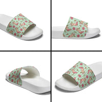 Green Paniolo Palaka Hawaiian Cowgirl Christmas Slide Sandals - Polynesian Pride
